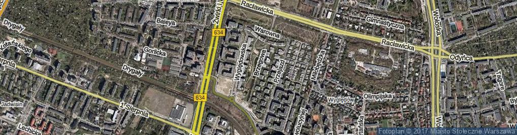 Zdjęcie satelitarne Brzegowa ul.