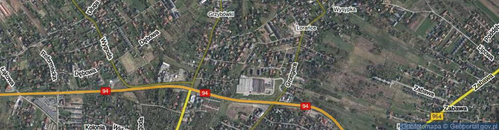 Zdjęcie satelitarne Brzozowa ul.