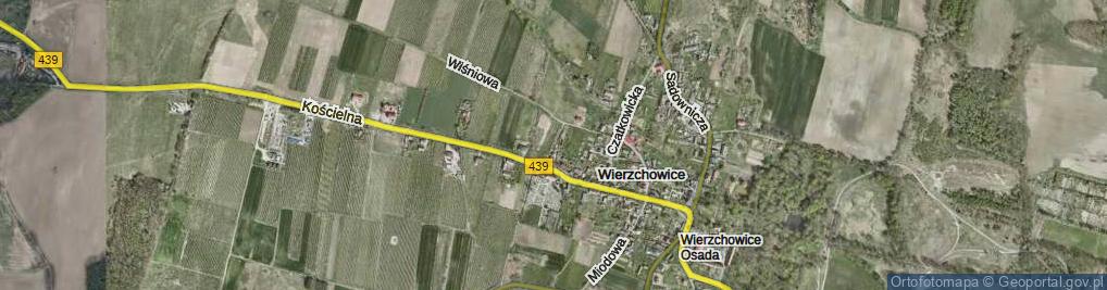 Zdjęcie satelitarne Brzoskwiniowa ul.