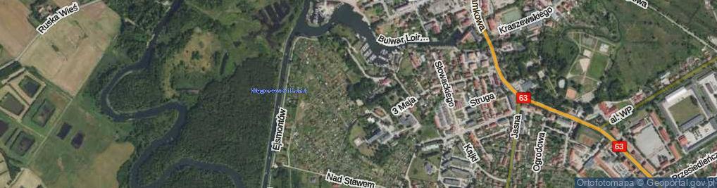 Zdjęcie satelitarne Braci Ejsmontów ul.