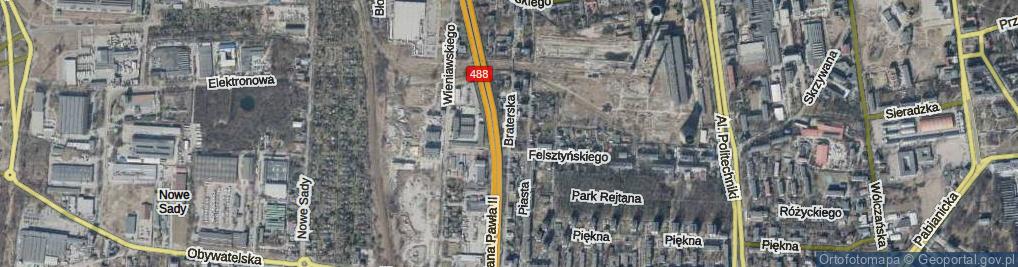 Zdjęcie satelitarne Braterska ul.