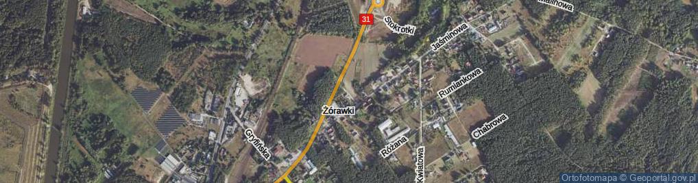 Zdjęcie satelitarne Brzozowa ul.