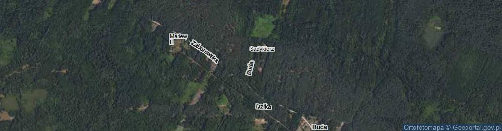 Zdjęcie satelitarne Buda ul.