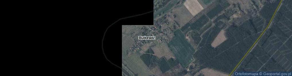 Zdjęcie satelitarne Budoradz ul.