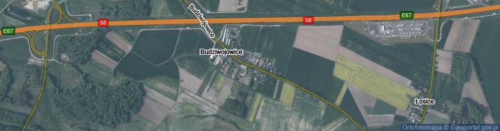 Zdjęcie satelitarne Budziwojowice ul.