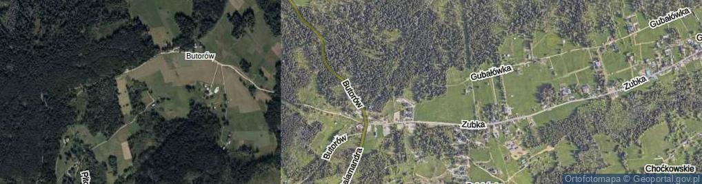 Zdjęcie satelitarne Butorów ul.