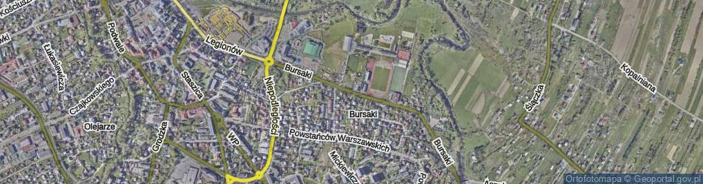 Zdjęcie satelitarne Bursaki ul.