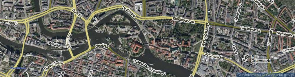 Zdjęcie satelitarne Bulwar Zienkiewicza Aleksandra, ks. ul.