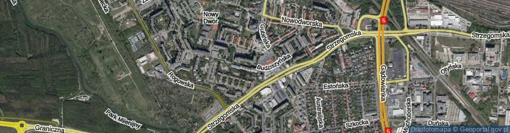 Zdjęcie satelitarne Budziszyńska ul.