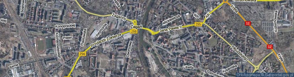 Zdjęcie satelitarne Bulwar Szarych Szeregów ul.