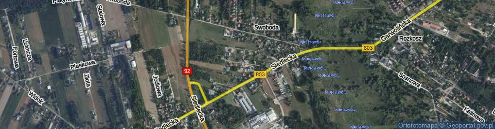 Zdjęcie satelitarne Bursztynowa ul.