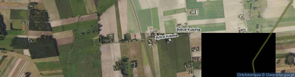 Zdjęcie satelitarne Bylice-Kolonia ul.