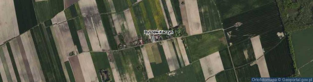 Zdjęcie satelitarne Byszew-Kaczyn ul.