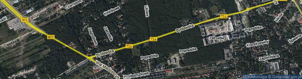 Zdjęcie satelitarne Bysławska ul.