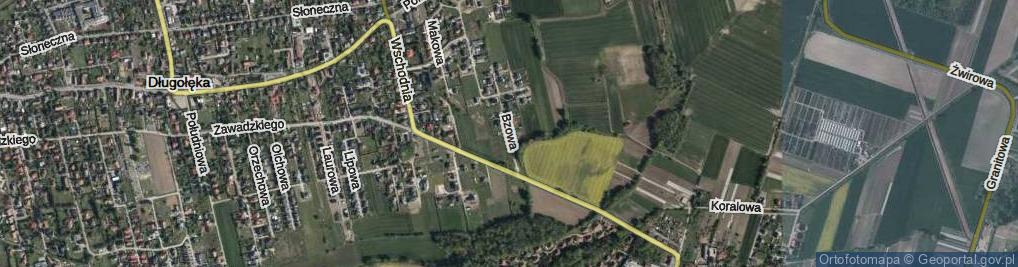 Zdjęcie satelitarne Bzowa ul.