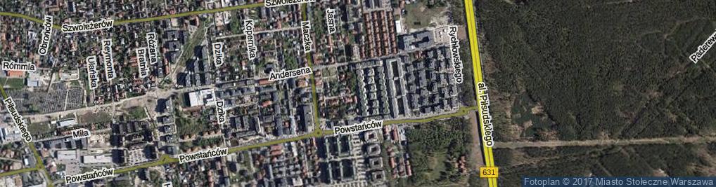 Zdjęcie satelitarne Calineczki ul.