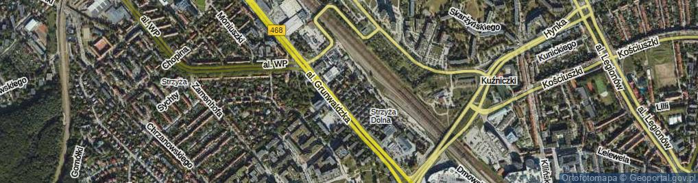 Zdjęcie satelitarne Ceglana ul.