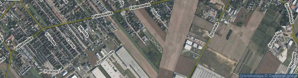 Zdjęcie satelitarne Cechowa ul.