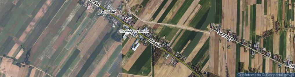 Zdjęcie satelitarne Chodów ul.