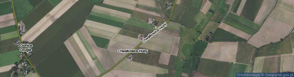 Zdjęcie satelitarne Chwałkowice-Huby ul.