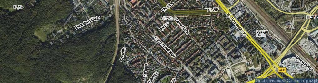 Zdjęcie satelitarne Chrzanowskiego Bernarda ul.