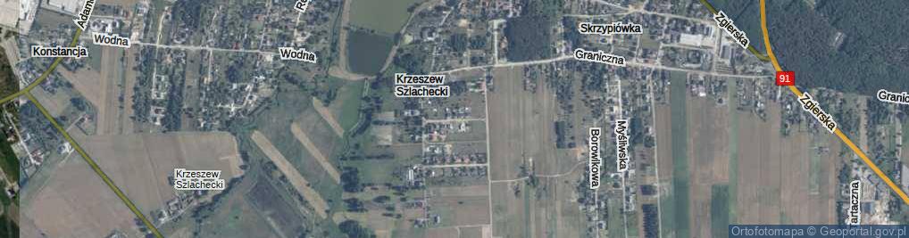 Zdjęcie satelitarne Chabrowa ul.