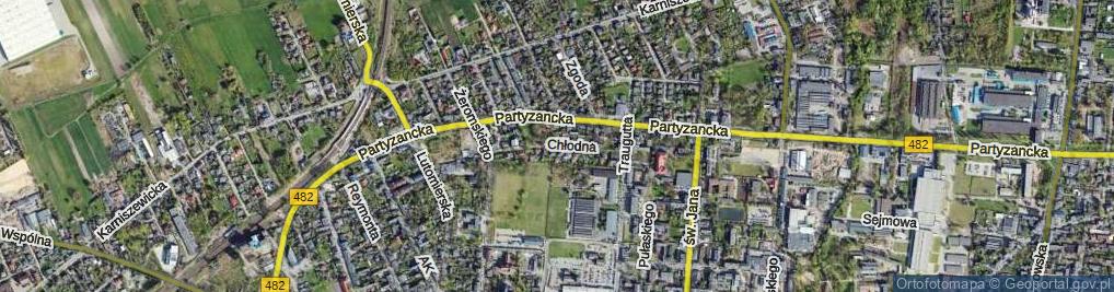 Zdjęcie satelitarne Chłodna ul.