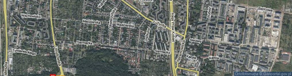 Zdjęcie satelitarne Chrobacka ul.