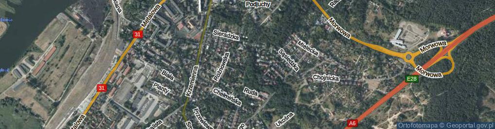 Zdjęcie satelitarne Chromowa ul.