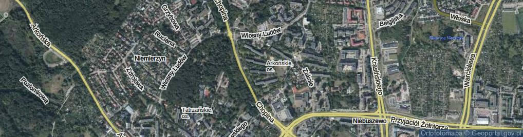 Zdjęcie satelitarne Chopina Fryderyka ul.