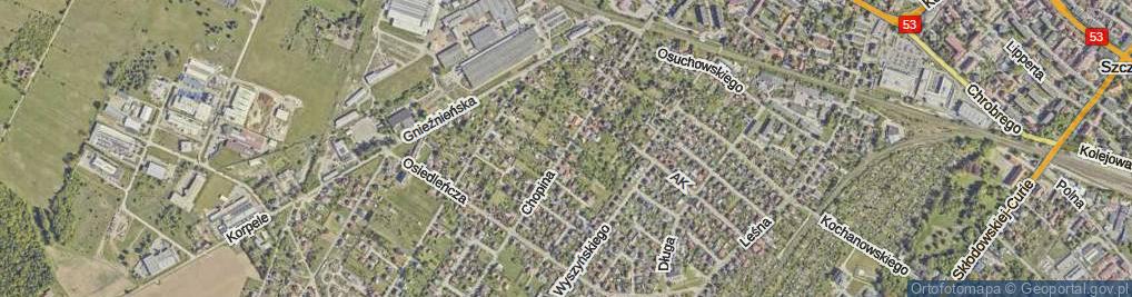 Zdjęcie satelitarne Chopina Fryderyka ul.