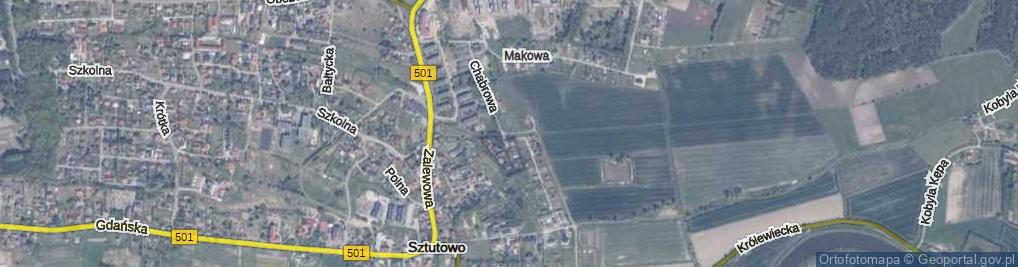 Zdjęcie satelitarne Chabrowa ul.