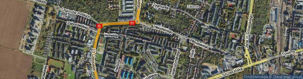 Zdjęcie satelitarne Kruczkowskiego Leona ul.