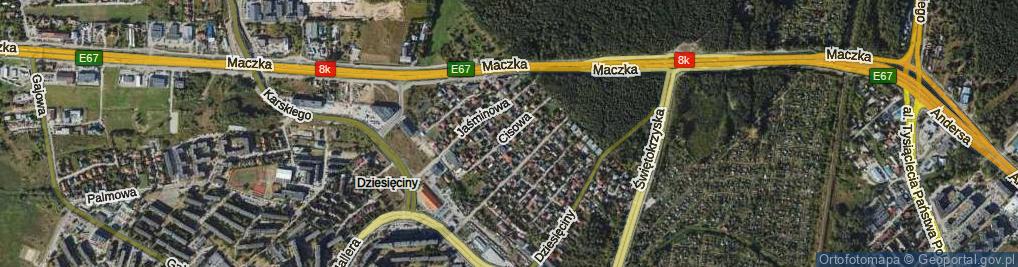 Zdjęcie satelitarne Cisowa ul.