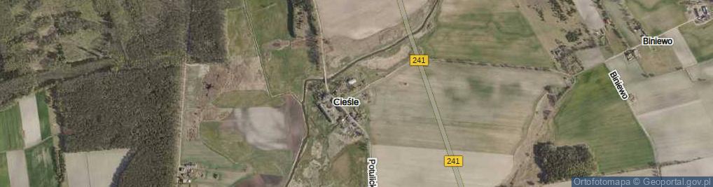 Zdjęcie satelitarne Cieśle ul.