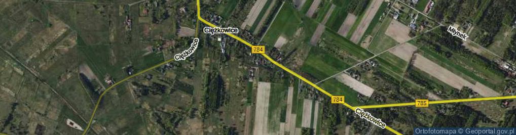 Zdjęcie satelitarne Ciężkowice ul.