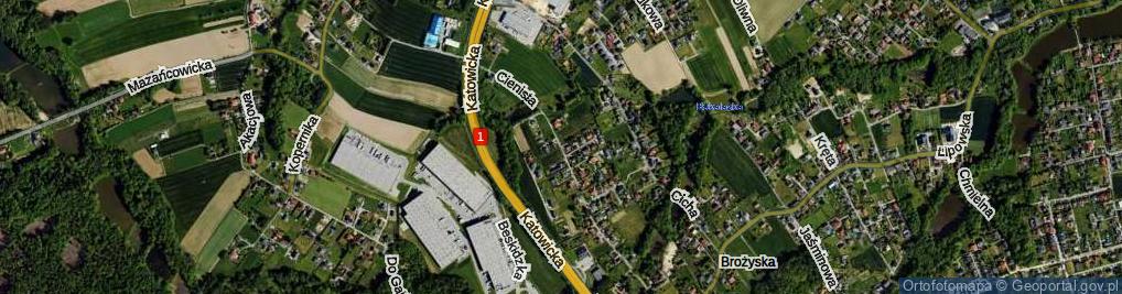 Zdjęcie satelitarne Cienista ul.