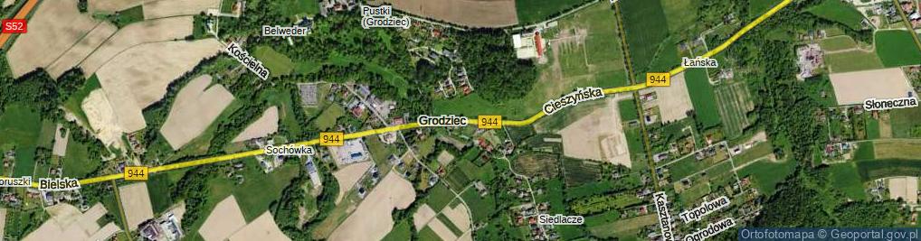 Zdjęcie satelitarne Cieszyńska ul.