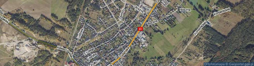 Zdjęcie satelitarne Cicha ul.