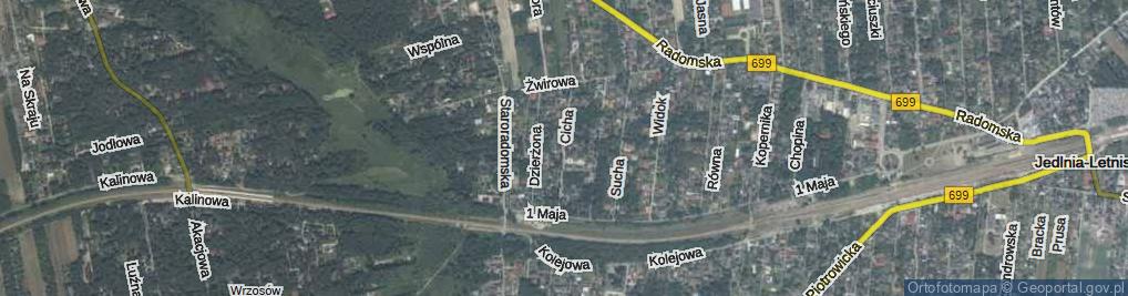 Zdjęcie satelitarne Cicha ul.
