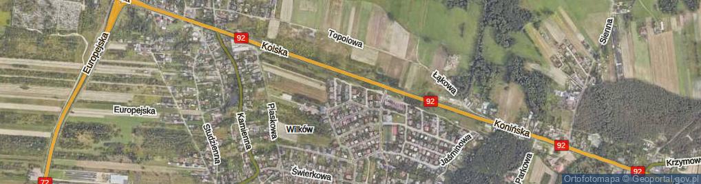 Zdjęcie satelitarne Cisowa ul.