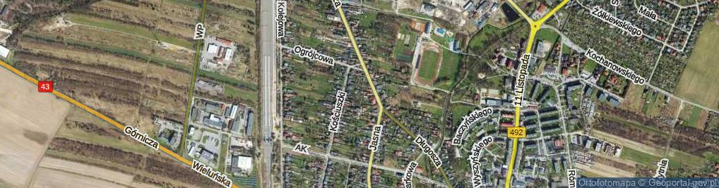 Zdjęcie satelitarne Ciasna ul.