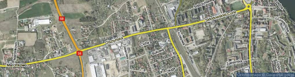 Zdjęcie satelitarne Cicha ul.