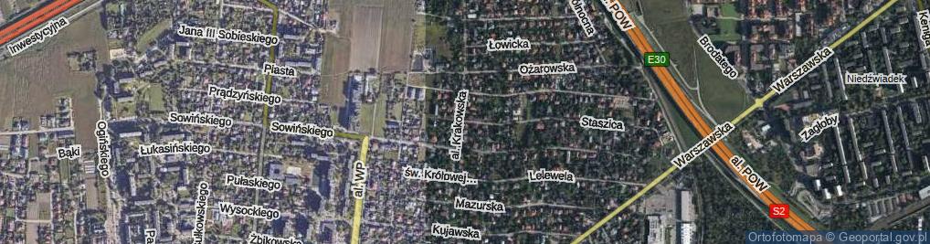 Zdjęcie satelitarne Cieszyńska ul.