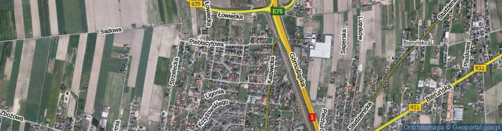 Zdjęcie satelitarne Cichego Maksymiliana, dr. ul.