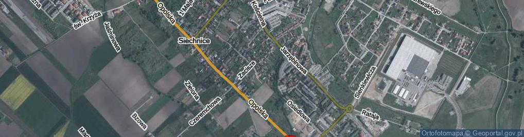 Zdjęcie satelitarne Cicha ul.