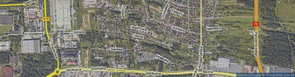 Zdjęcie satelitarne Ciasna ul.