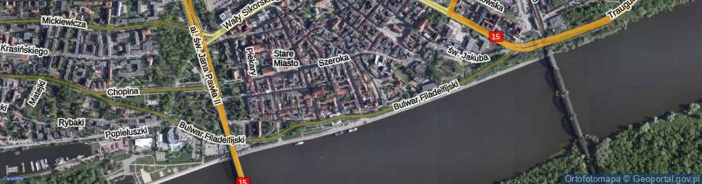 Zdjęcie satelitarne Ciasna ul.