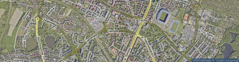 Zdjęcie satelitarne Cienista ul.