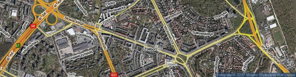 Zdjęcie satelitarne Cieszkowskiego Augusta ul.